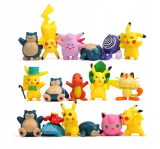 Sada figúrok pokémonov 17 kusov pre deti ako zberateľský darček